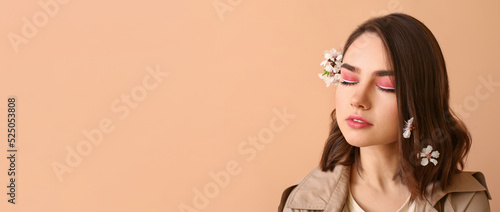 Beautiful young woman with ...