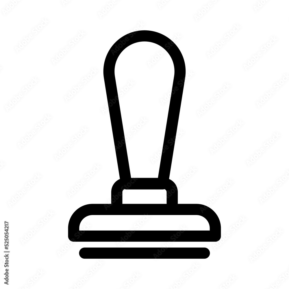 Stamp or stamper line Icon. Signature stamp Vector illustration Stamp or stamper line Icon. Signature stamp Vector illustration