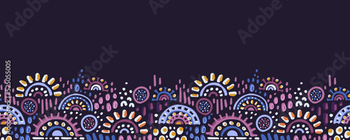 Hand drawn abstract seamless pattern, ethnic background, simple style - great for textiles, banners, wallpapers, wrapping - vector design