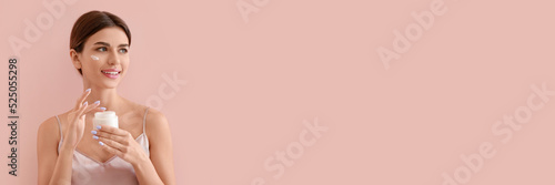 Beautiful young woman apply...