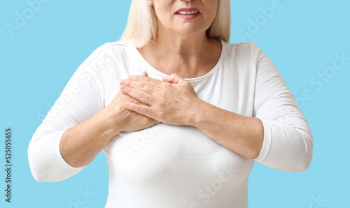 Mature woman suffering from...