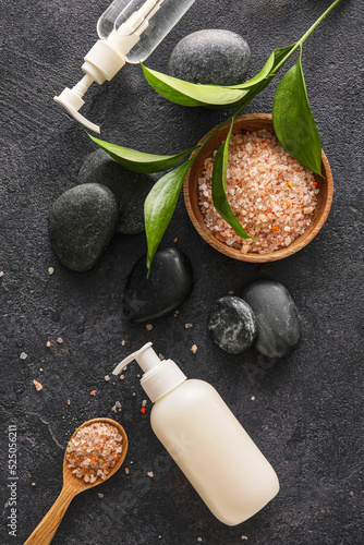 Composition with bottles of...