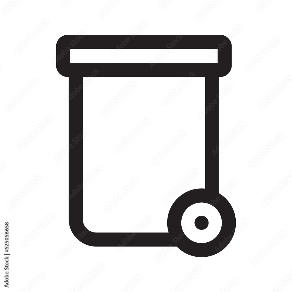 Trash can outline icon. Trash bin illustration Trash can outline icon. Trash bin illustration