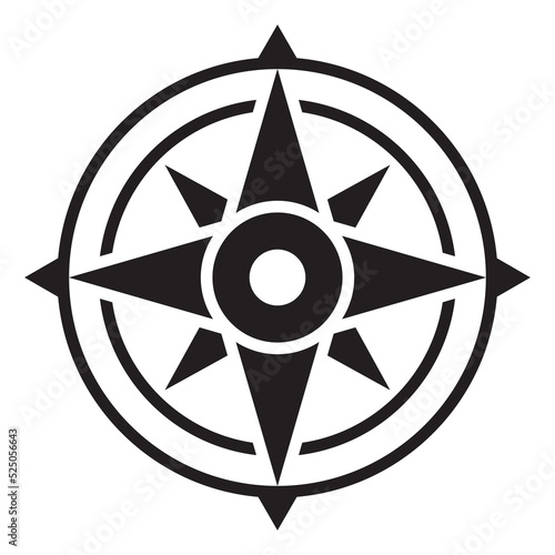 Compass arrow icon. Navigation illustration