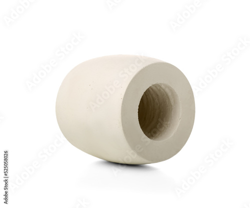 White concrete cylinder wit...