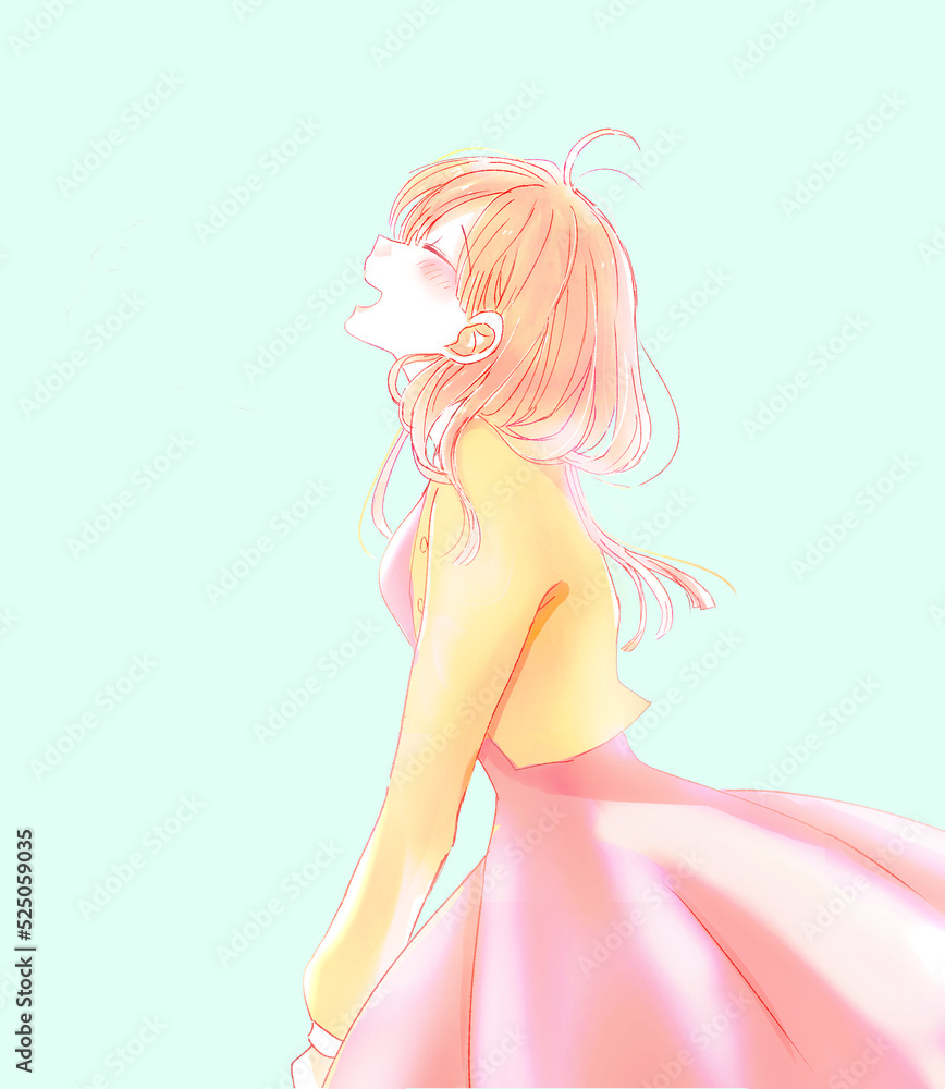 幸せそうに笑う女性 秋 幸せそうに笑う女性 秋