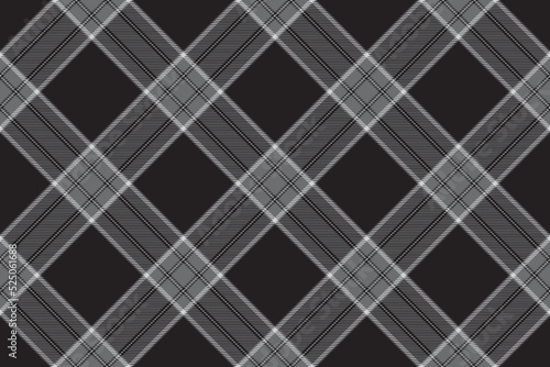 Tartan plaid background, diagonal check seamless pattern. Vector fabric texture for textile print, wrapping paper, gift card, wallpaper.