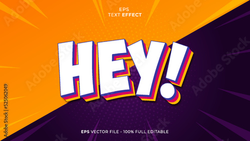 Hey editable text effect font