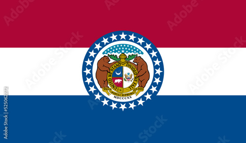 Missouri state flag. Vector illustration.