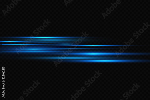 Vector illustration of a blue color. Light effect. Abstract laser beams of light. Chaotic neon rays of light 