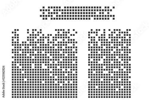Pixel mosaic. Pixel decay illustration. Falling pixels. Abstract background.