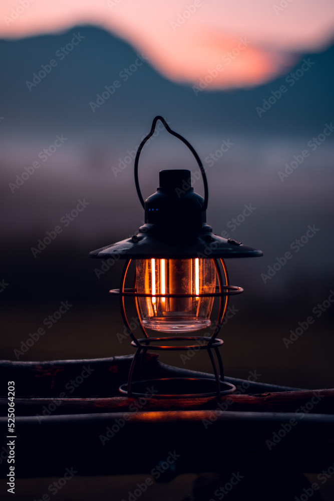 lantern in the night