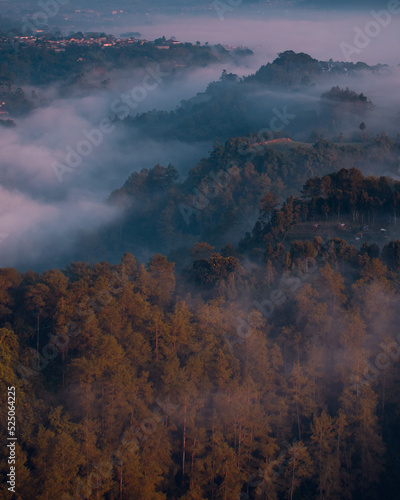 Obraz na płótnie fog in the mountains w salonie