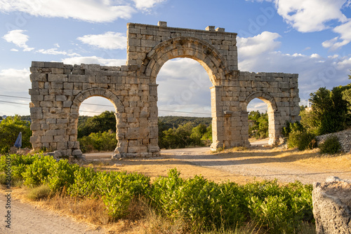 Mersin, Turkey - August, 10, 2021: Uzundzhaburch ancient city ruins 