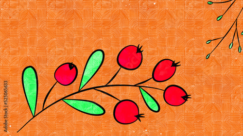 Vector botanical wall arts, with hackberry. Minimalistic and natural. Hackberry and line arts design. Sample text area included.
