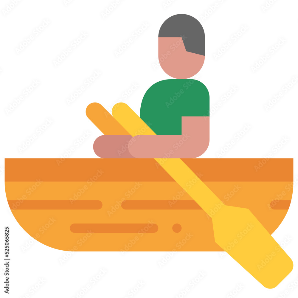 rowboat flat icon Stock Vector Adobe Stock