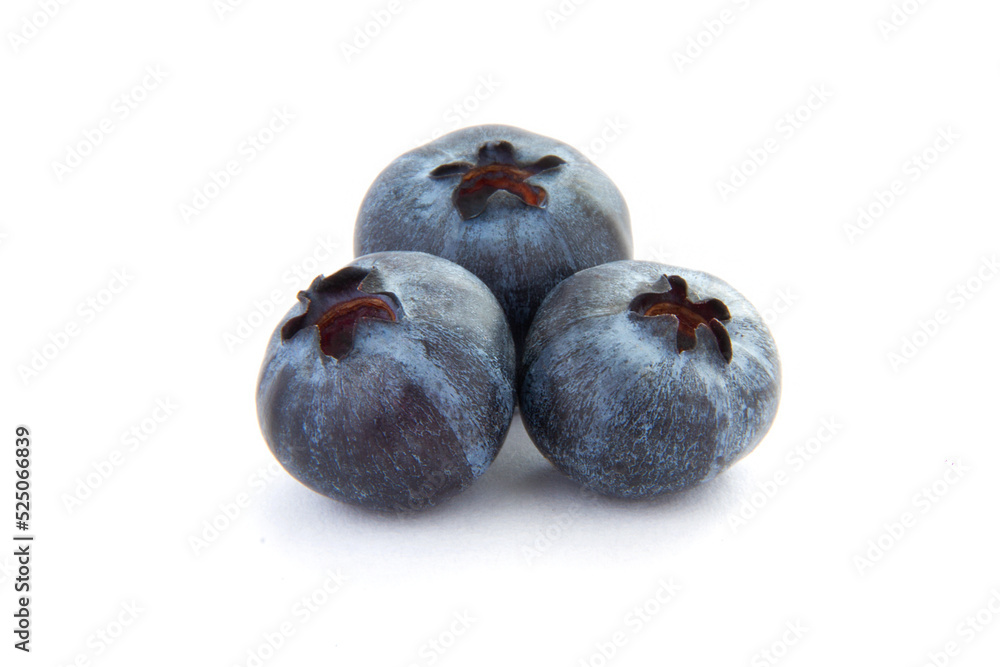 Ripe blueberries are blue-purple on an isolated background. White background. Useful berry Ripe blueberries are blue-purple on an isolated background. White background. Useful berry