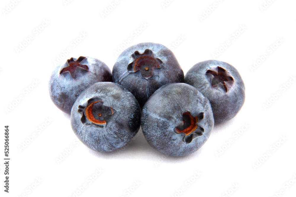 Ripe blueberries are blue-purple on an isolated background. White background. Useful berry Ripe blueberries are blue-purple on an isolated background. White background. Useful berry