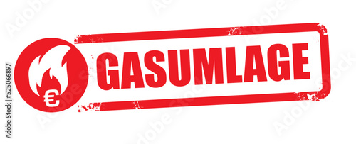 Stempel Gasumlage - deutscher Text - stamp with german text