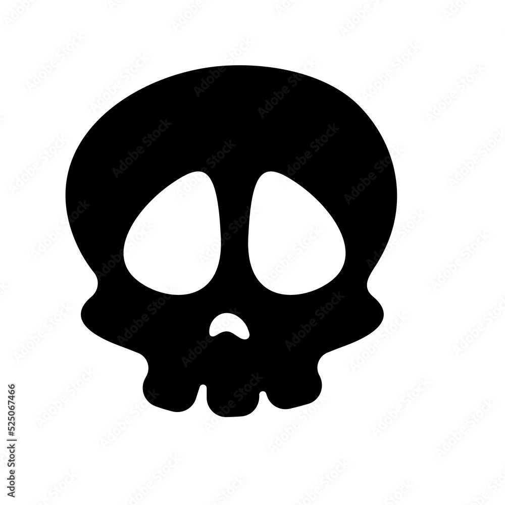 Bone vector. Skull shadow from ghost skeleton in scary graveyard on Halloween. Bone vector. Skull shadow from ghost skeleton in scary graveyard on Halloween.
