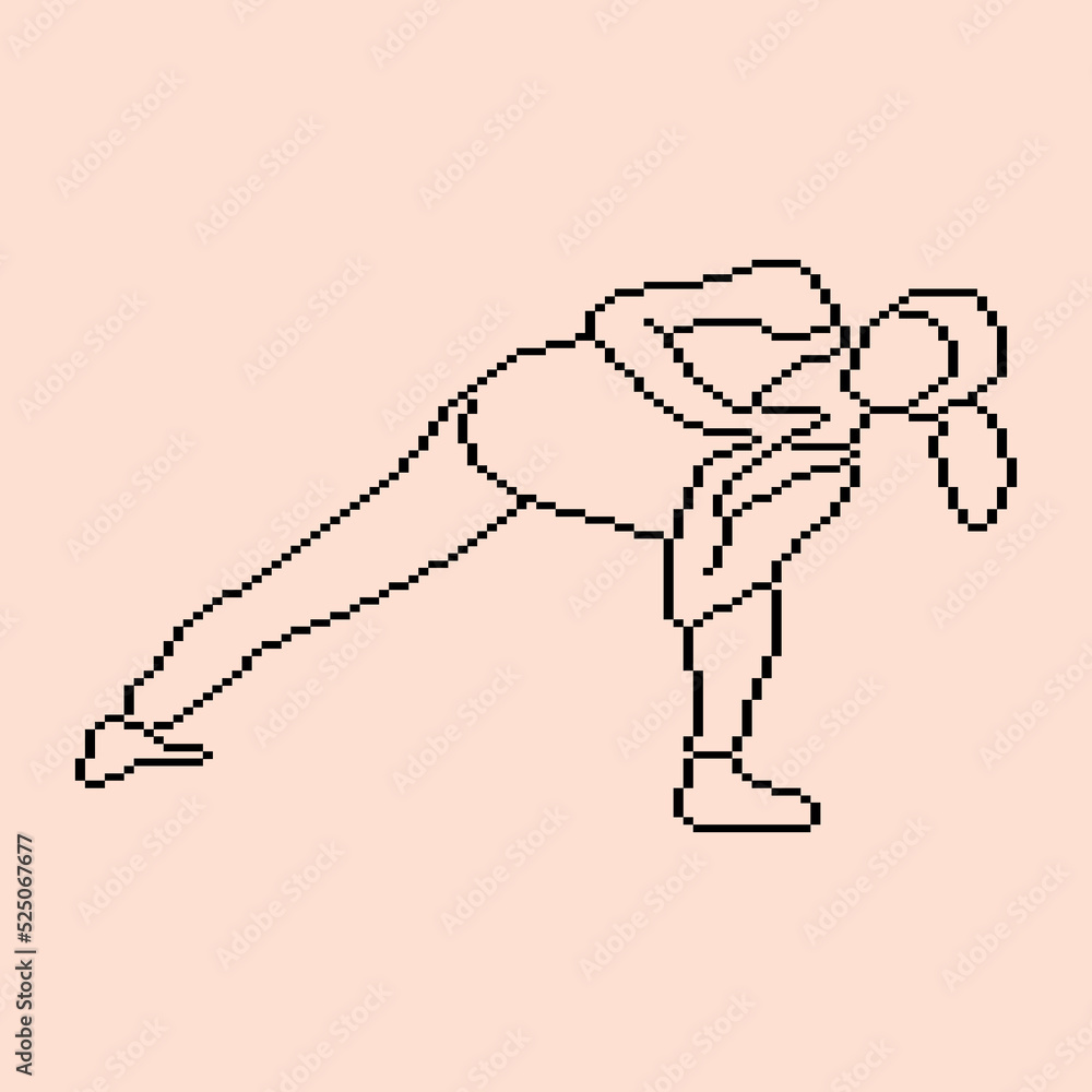 Fototapeta premium Pixeled human element