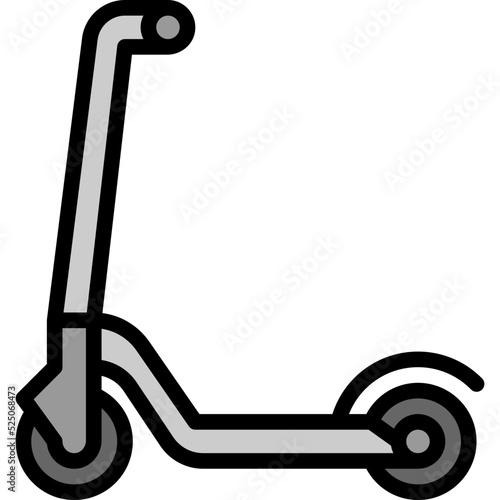 kick scooter filled outline icon