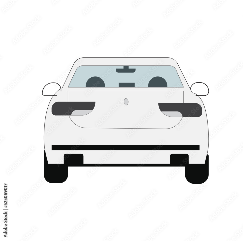 Obraz premium White background transport car vector illustration
