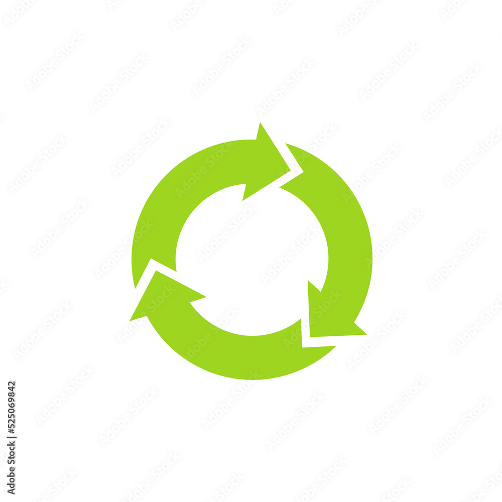 Recycling icon. An arrow that revolves endlessly Reuse concept Recycled. Recycling icon. An arrow that revolves endlessly Reuse concept Recycled.