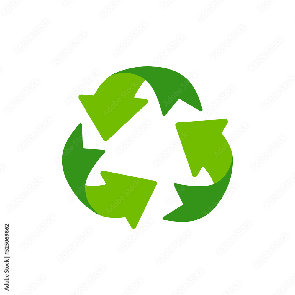 Recycling icon. An arrow that revolves endlessly Reuse concept Recycled. Recycling icon. An arrow that revolves endlessly Reuse concept Recycled.