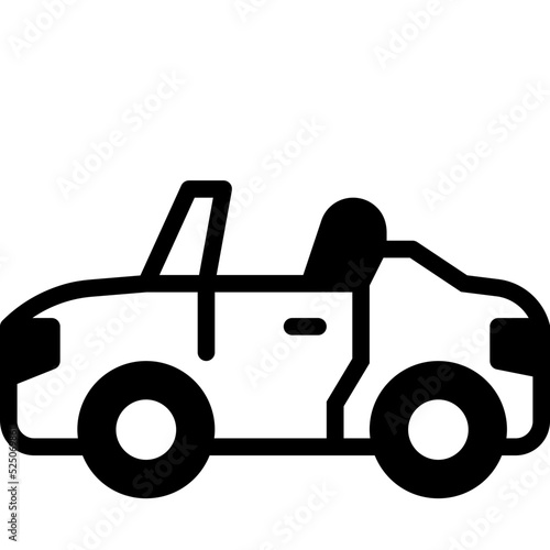 cabriolet solid line icon