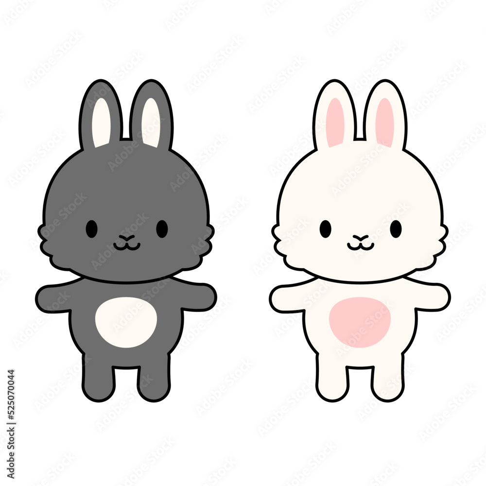 검은토끼와 하얀토끼 캐릭터 