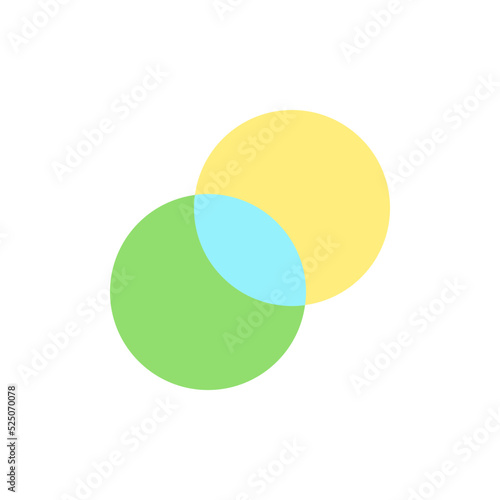 Double exposure flat color ui icon. Combine two images at one. Photo effect. Photography editor. Simple filled element for mobile app. Colorful solid pictogram. Vector isolated RGB illustration