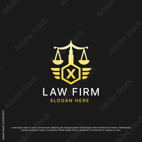 Logo Thempalte Law Firm Initial Alphabet Premium Vector