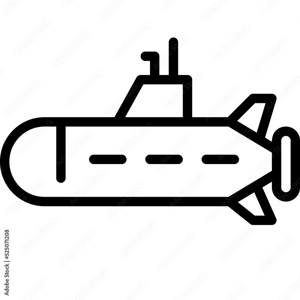 submarine line icon submarine line icon