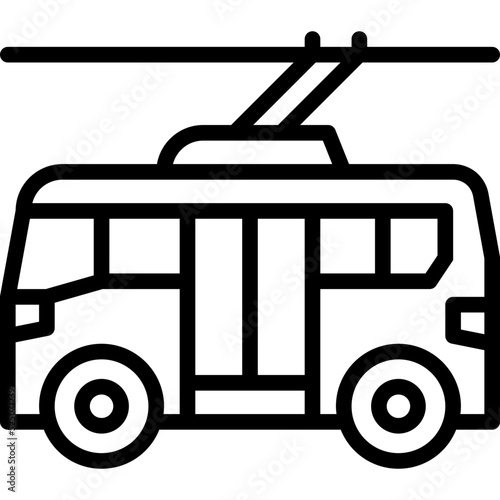 trolleybus line icon