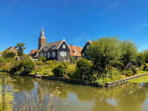 Romantic view of historic village of Marken in North Holland Netherlands photo