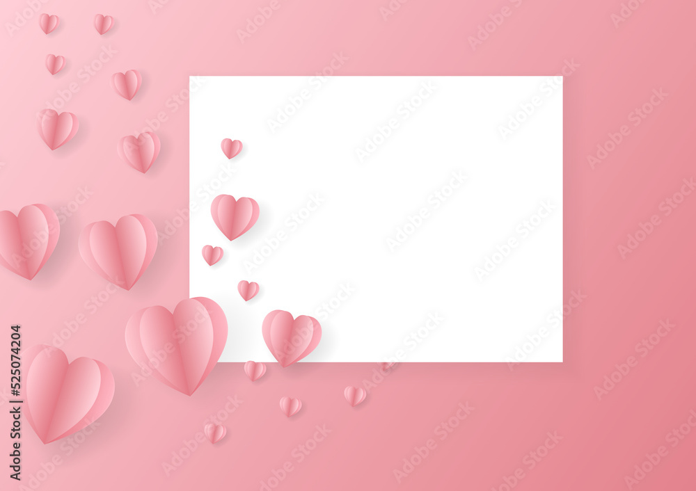 beautiful hearts on pink background symbol of love with white space for text beautiful hearts on pink background symbol of love with white space for text