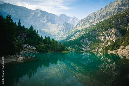 a beautifull view on the aviolo lake