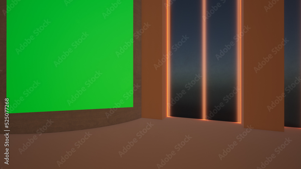 3D Virtual TV Studio News, 3d illustration Stock Illustration Adobe Stock