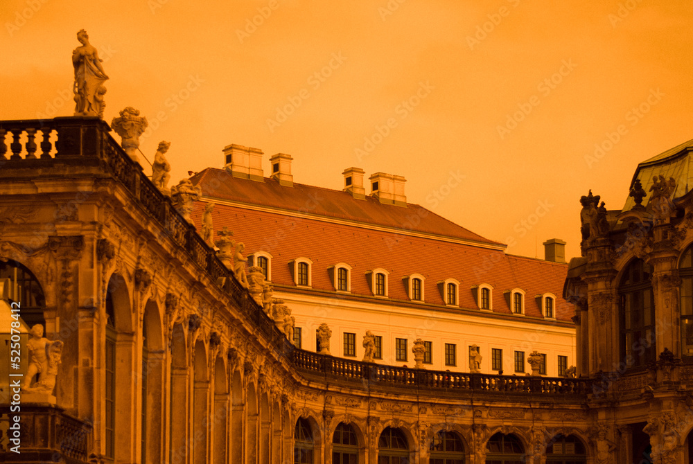 Dresden Zwinger - Oranged with analog filter.