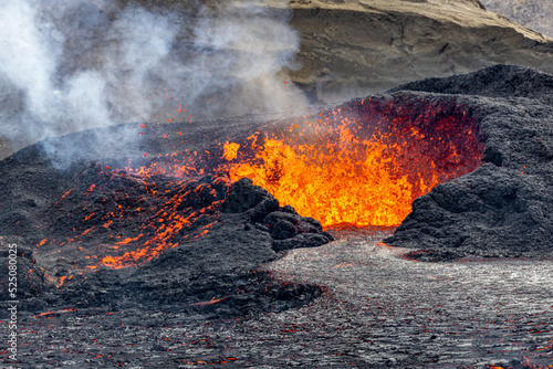 Active volcano crater