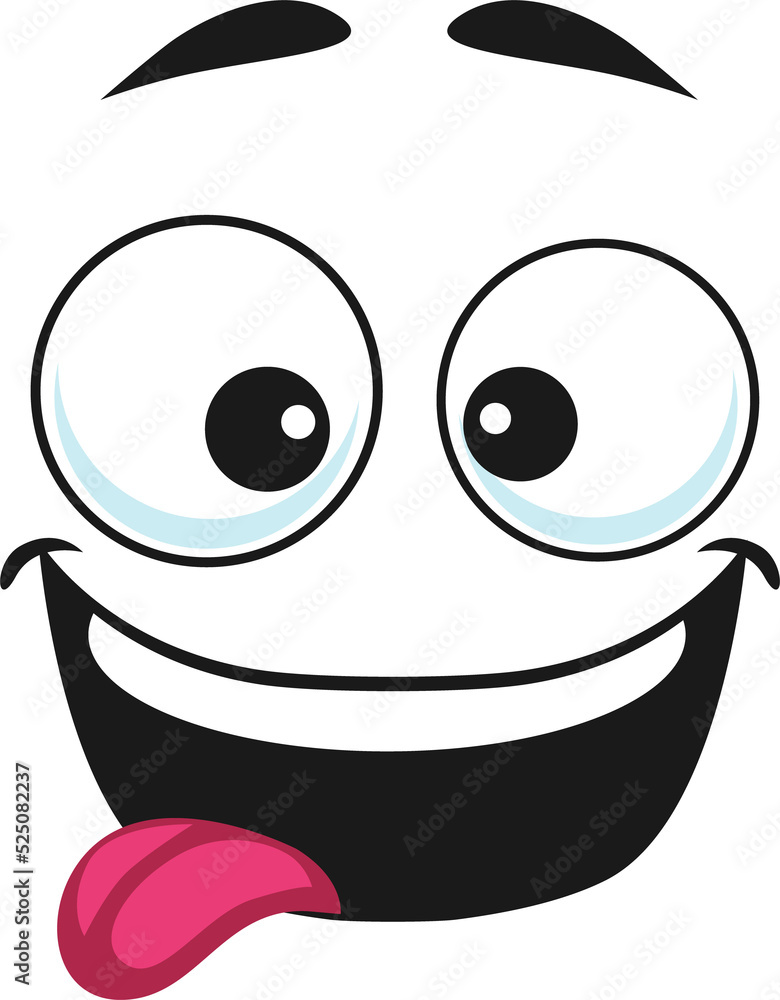 Teasing emoticon showing tongue, playful emoji Teasing emoticon showing tongue, playful emoji