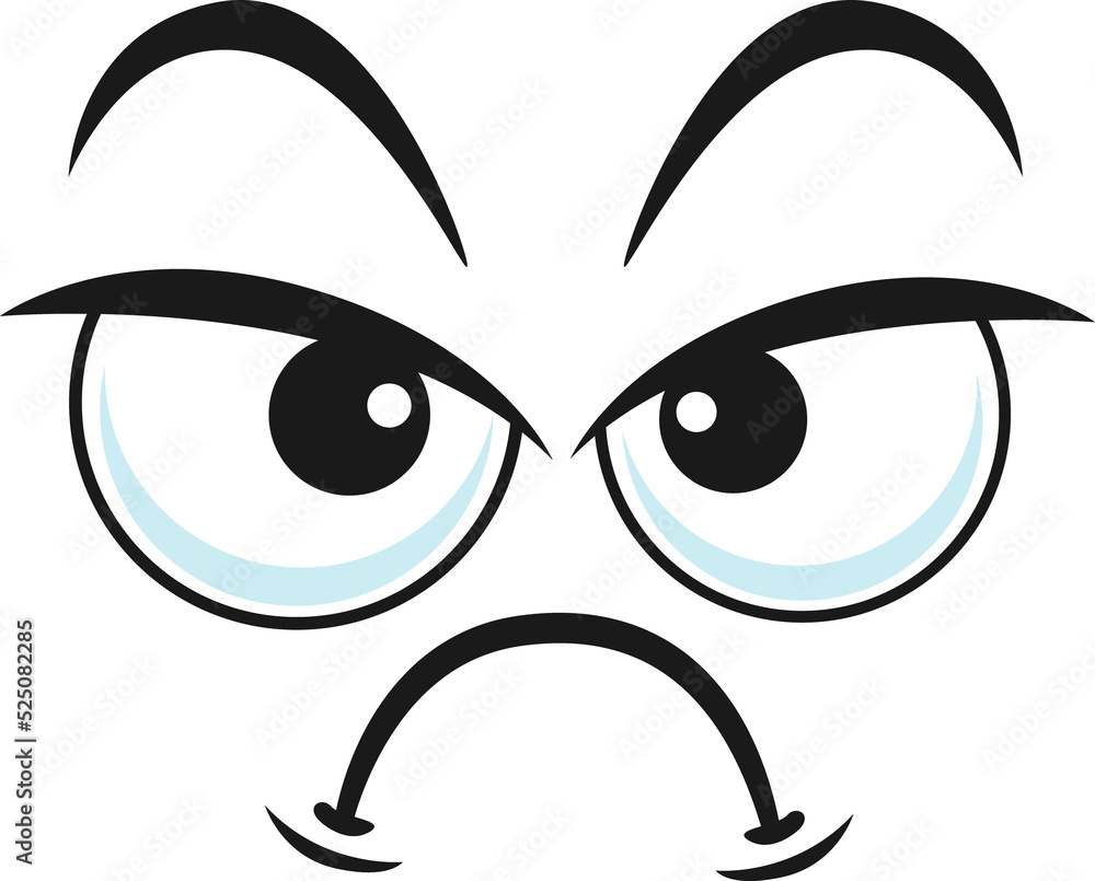 Distrusted sad mood suspicious expression isolated Distrusted sad mood suspicious expression isolated