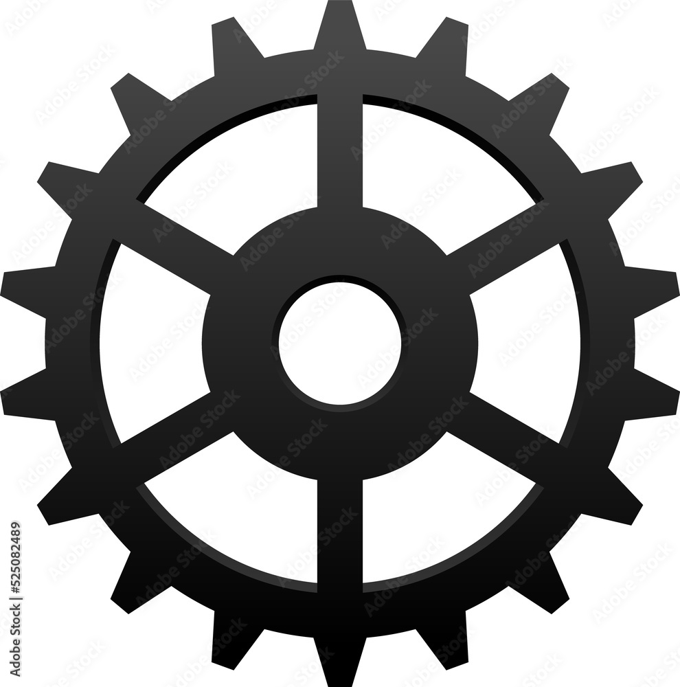 Cogwheel isolated toothed gear mechanism