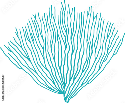 Soft coral blue acropora branch tips isolated icon