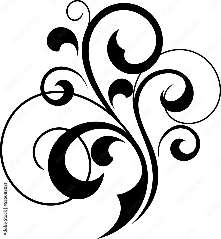 Flourish embellishment vector floral element Flourish embellishment vector floral element