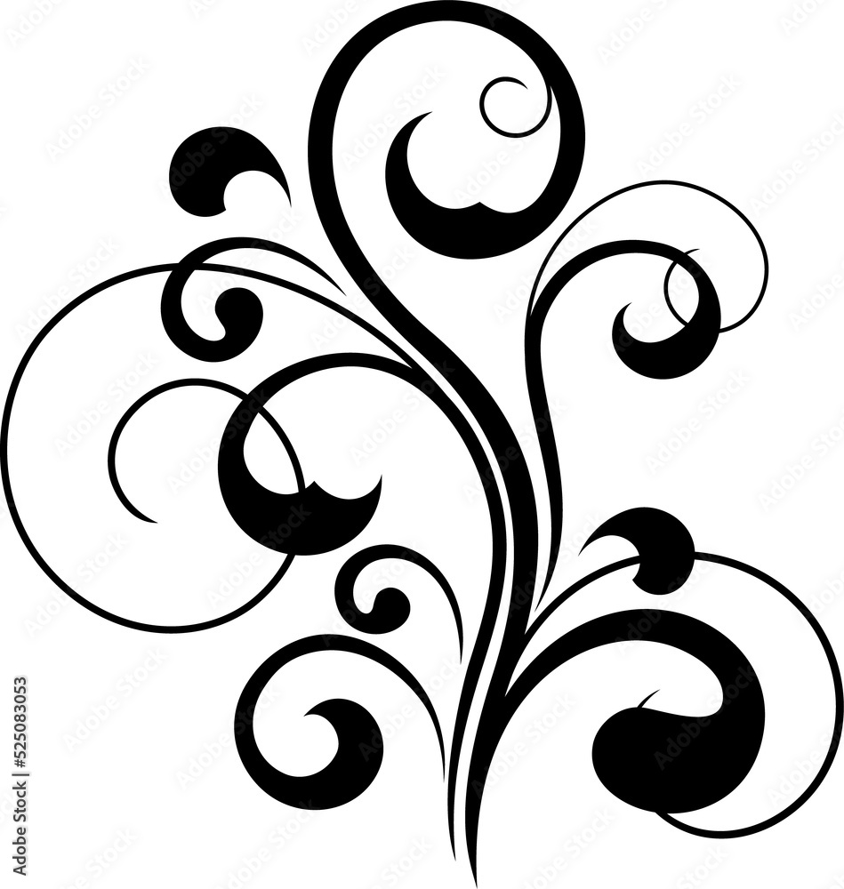 Flourish embellishment vector floral element Flourish embellishment vector floral element
