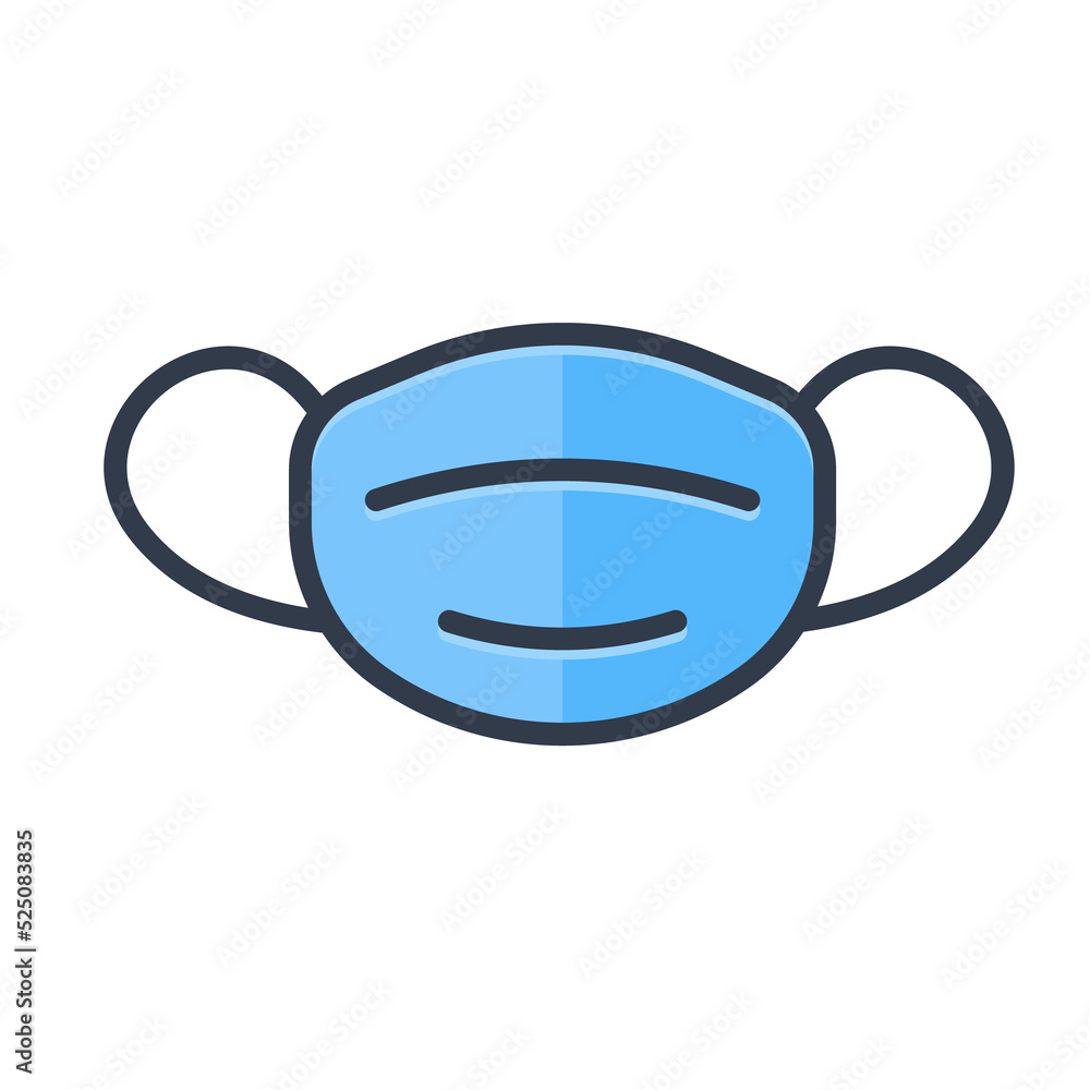 Medical mask icon For wearing to protect against viruses covid-19 healthcare concept