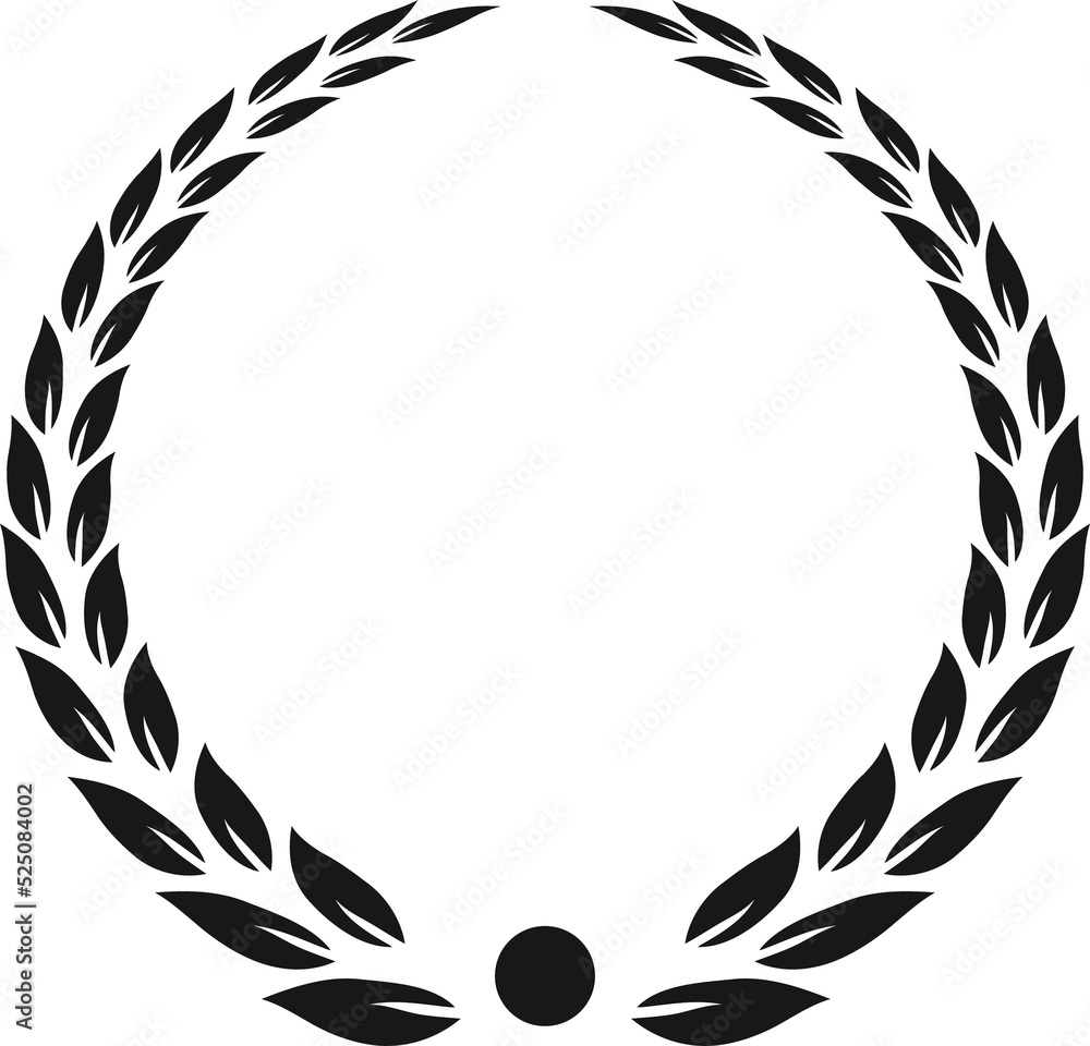 Victory symbol, isolated laurel wreath Victory symbol, isolated laurel wreath