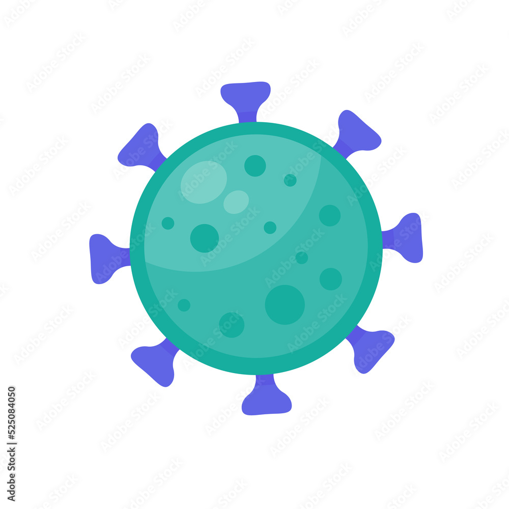 Covid-19 icon Viruses that are spread through coughing or sneezing Simple flat design Covid-19 icon Viruses that are spread through coughing or sneezing Simple flat design